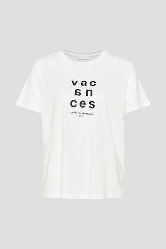 T-shirt blanc avec inscription de Opus pour Femmes