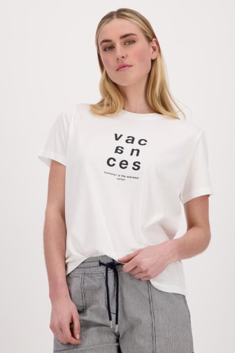 T-shirt blanc avec inscription de Opus pour Femmes