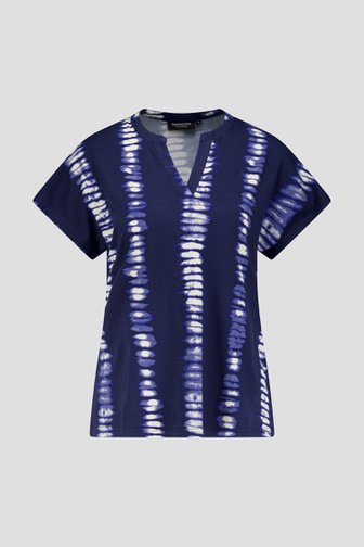 T-shirt bleu à imprimé tie-dye de Signature pour Femmes