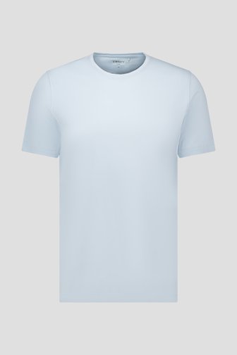 T-shirt bleu clair à col rond de Liberty Island pour Hommes