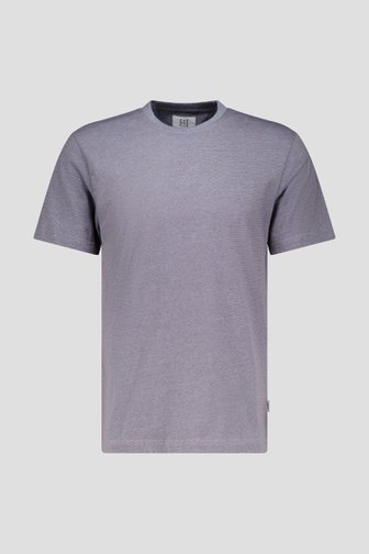 T-shirt bleu clair à fines rayures de Casual Five pour Hommes