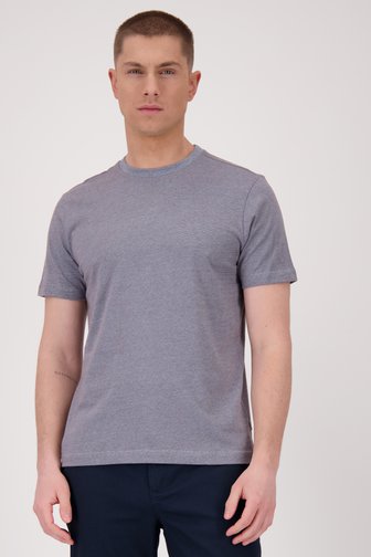 T-shirt bleu clair à fines rayures de Casual Five pour Hommes