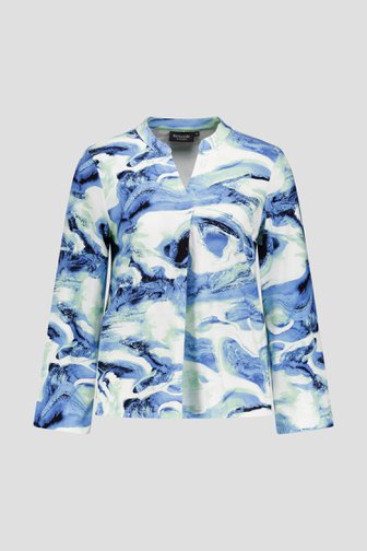 T-shirt bleu clair avec imprimé  de Signature pour Femmes