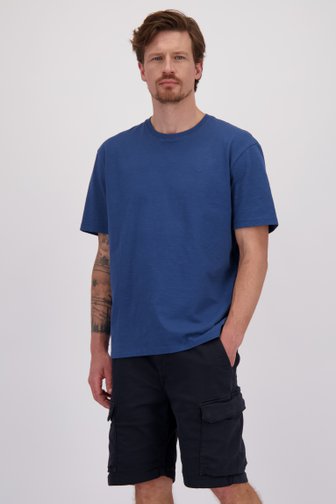 Le devant de T-shirt bleu foncé à manches courtes de Camel active pour Hommes
