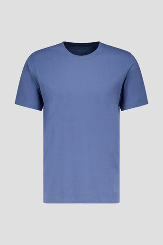 T-shirt bleu-gris à col rond de Liberty Island pour Hommes