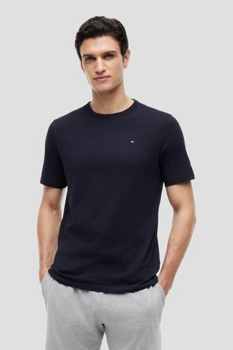 Le devant de T-shirt bleu marine à col rond - Set de 3 de Tommy Hilfiger pour Hommes