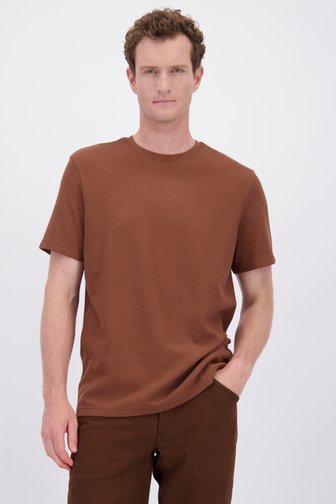 Le devant de T-shirt brun à manches courtes de Ravøtt pour Hommes