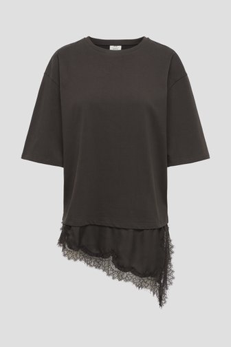 Photo produit 1 de T-shirt brun avec détail en dentelle asymétrique de JDY pour Femmes