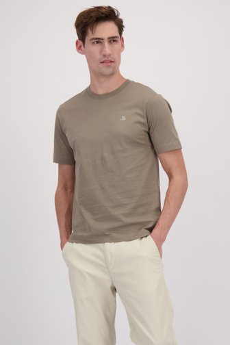 Le devant de T-shirt brun en coton de Marc O'Polo pour Hommes