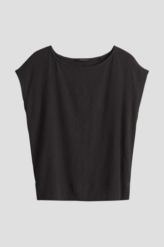 Le devant de T-shirt brun foncé à texture de Opus pour Femmes