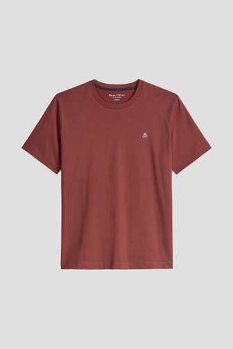 Photo produit 1 de T-shirt brun rouille à col rond de Marc O'Polo pour Hommes