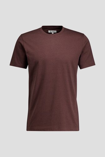 Photo produit 1 de T-shirt brun rouille rayé de Liberty Island pour Hommes