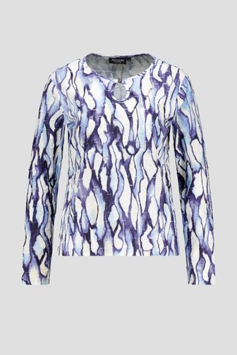 T-shirt écru à imprimé bleu clair de Signature pour Femmes