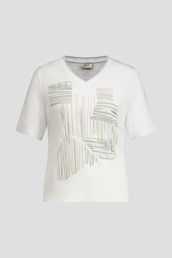 Photo produit 1 de T-shirt écru à imprimé graphique de Barbara Lebek pour Femmes