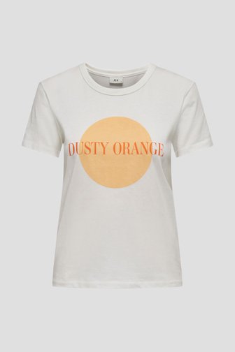 T-shirt écru à imprimé orange de JDY pour Femmes