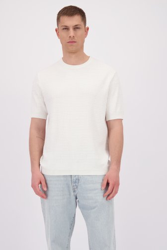 Le devant de T-shirt écru en tissu structuré de Only & Sons pour Hommes