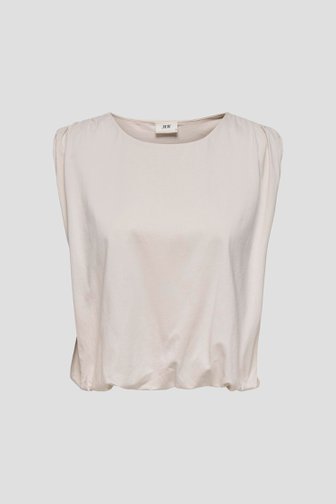 T-shirt écru sans manches à base élastique de JDY pour Femmes
