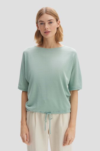 T-shirt en crochet vert-bleu de Opus pour Femmes