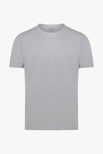 T-shirt gris à col rond	 de Liberty Island pour Hommes