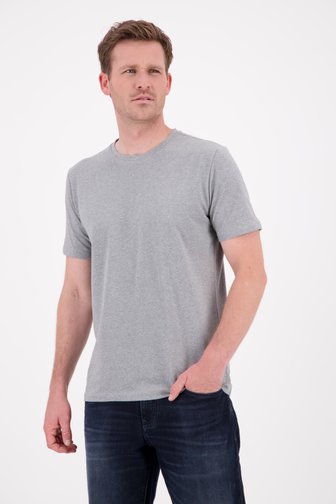 T-shirt gris à col rond	 de Liberty Island pour Hommes