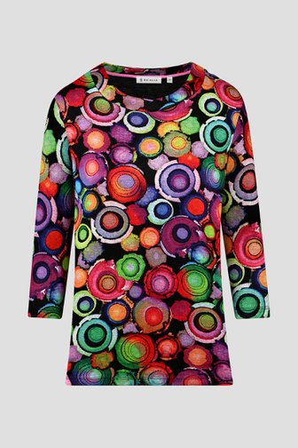 T-shirt imprimé de couleurs vives à l'aquarelle de Bicalla pour Femmes