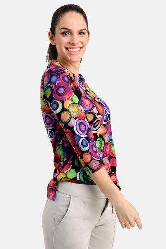T-shirt imprimé de couleurs vives à l'aquarelle de Bicalla pour Femmes