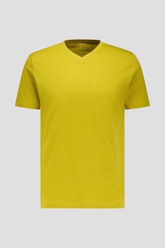 Le devant de T-shirt jaune à col rond de Liberty Island pour Hommes