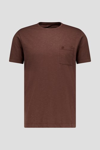T-shirt marron à col rond de Ravøtt pour Hommes