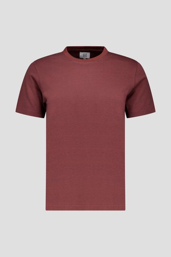 T-shirt marron à fines rayures de Casual Five pour Hommes