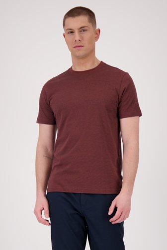 T-shirt marron à fines rayures de Casual Five pour Hommes