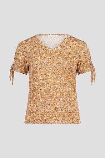 T-shirt met fijne oranje-paarse print van Diane Laury voor Dames