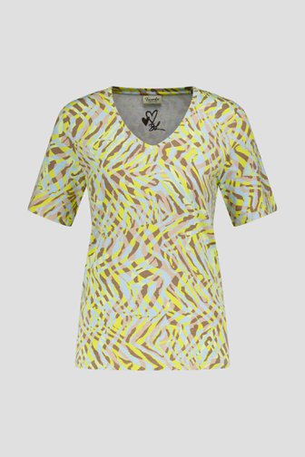 T-shirt met geel-bruine print van Barbara Lebek voor Dames
