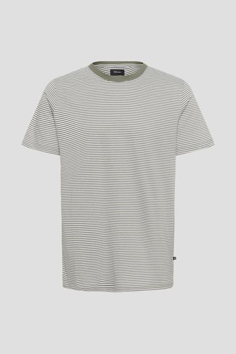 Productfoto 1 van T-shirt met kaki-wit gestreept motief door Matinique voor Heren