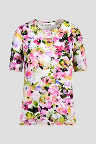 T-shirt met kleurrijke bloemenprint van Bicalla voor Dames