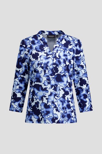 Productfoto 1 van T-shirt met print in blauwtinten door Signature voor Dames