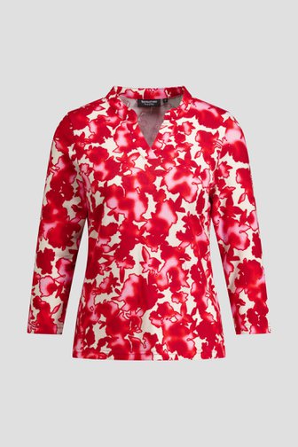 Productfoto 1 van T-shirt met print in roodtinten door Signature voor Dames
