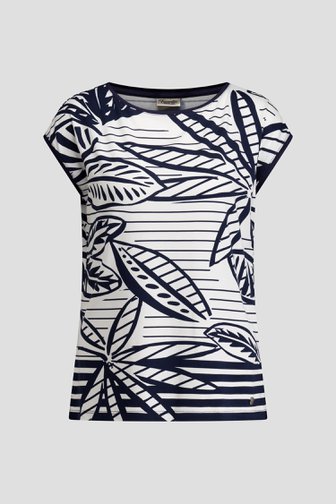 Productfoto 1 van T-shirt met wit-blauwe print door Barbara Lebek voor Dames