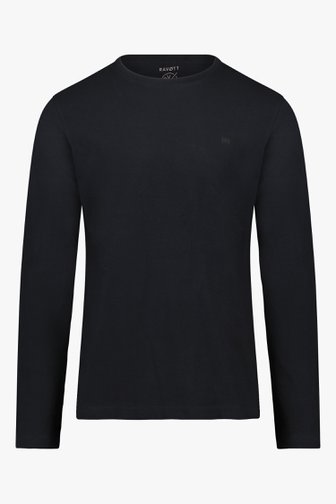 T-shirt noir à manches longues de Ravøtt pour Hommes