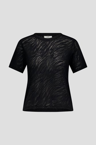 T-shirt noir à motif zébré de JDY pour Femmes