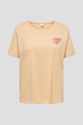 T-shirt orange clair avec imprimé au dos de Only Carmakoma pour Femmes