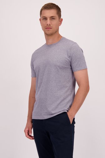 Le devant de T-shirt rayé blanc-bleu de Casual Five pour Hommes