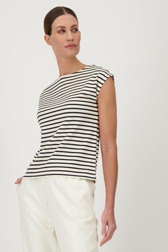 T-shirt rayé écru de D'Auvry pour Femmes