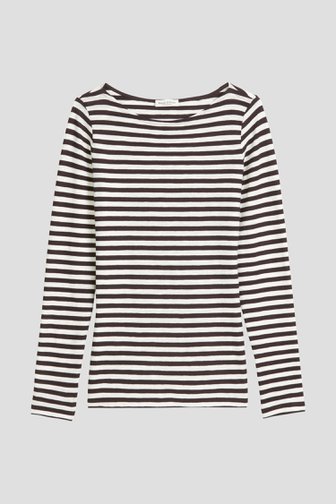 Photo produit 1 de T-shirt rayé noir et blanc de Marc O'Polo pour Femmes