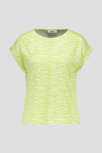 T-shirt rayé vert de Libelle pour Femmes