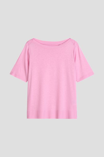 Photo produit 1 de T-shirt rose à encolure bateau de Marc O'Polo pour Femmes