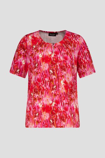 T-shirt rose avec impression de Signature pour Femmes
