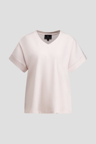 Photo produit 1 de T-shirt rose clair à col en V de AC by Annelien Coorevits pour Femmes