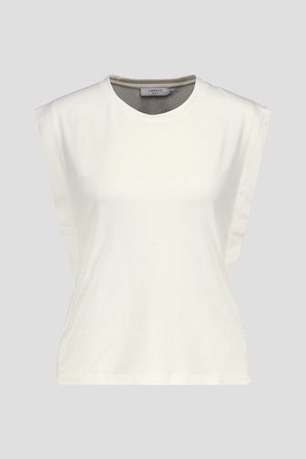 T-shirt sans manches écru de Liberty Island pour Femmes