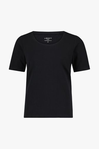 T-shirt simple noir de Liberty Island pour Femmes