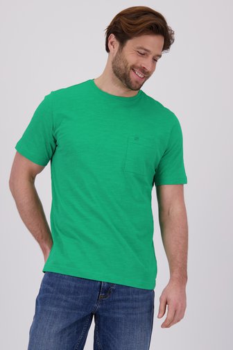 T-shirt vert à col rond de Ravøtt pour Hommes